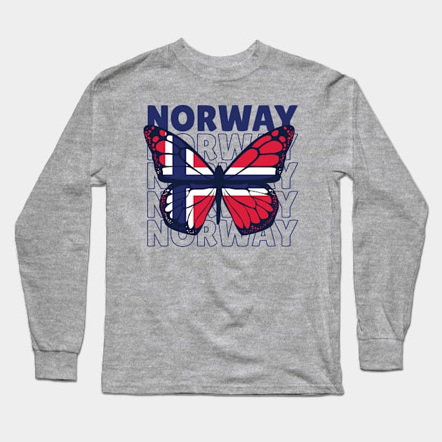 I Love Norway // Norwegian Flag // Norwegian Pride Long Sleeve T-Shirt by SLAG_Creative